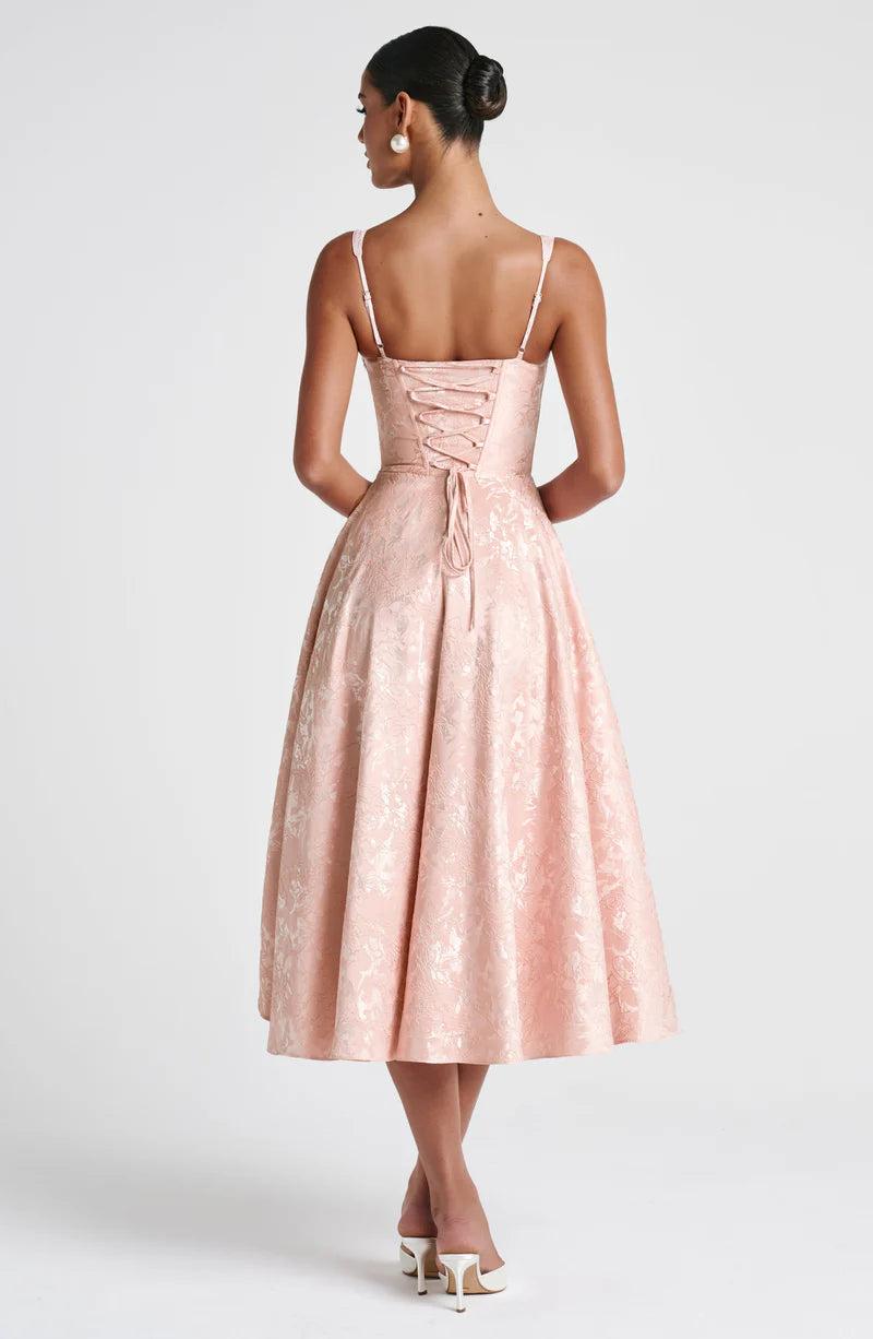 VICTORIA MIDI VESTIDO - ROSA