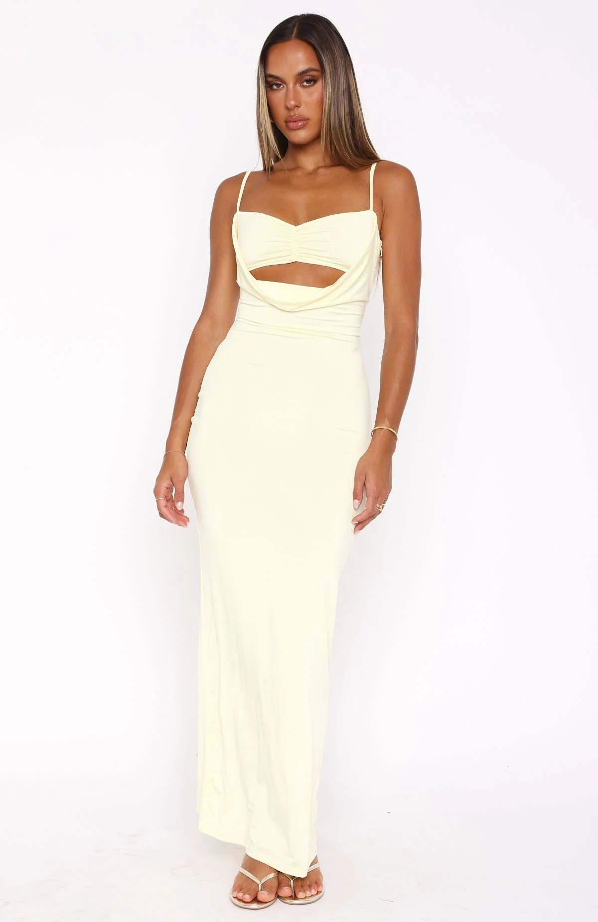 MONACO MAXI VESTIDO - AMARILLO