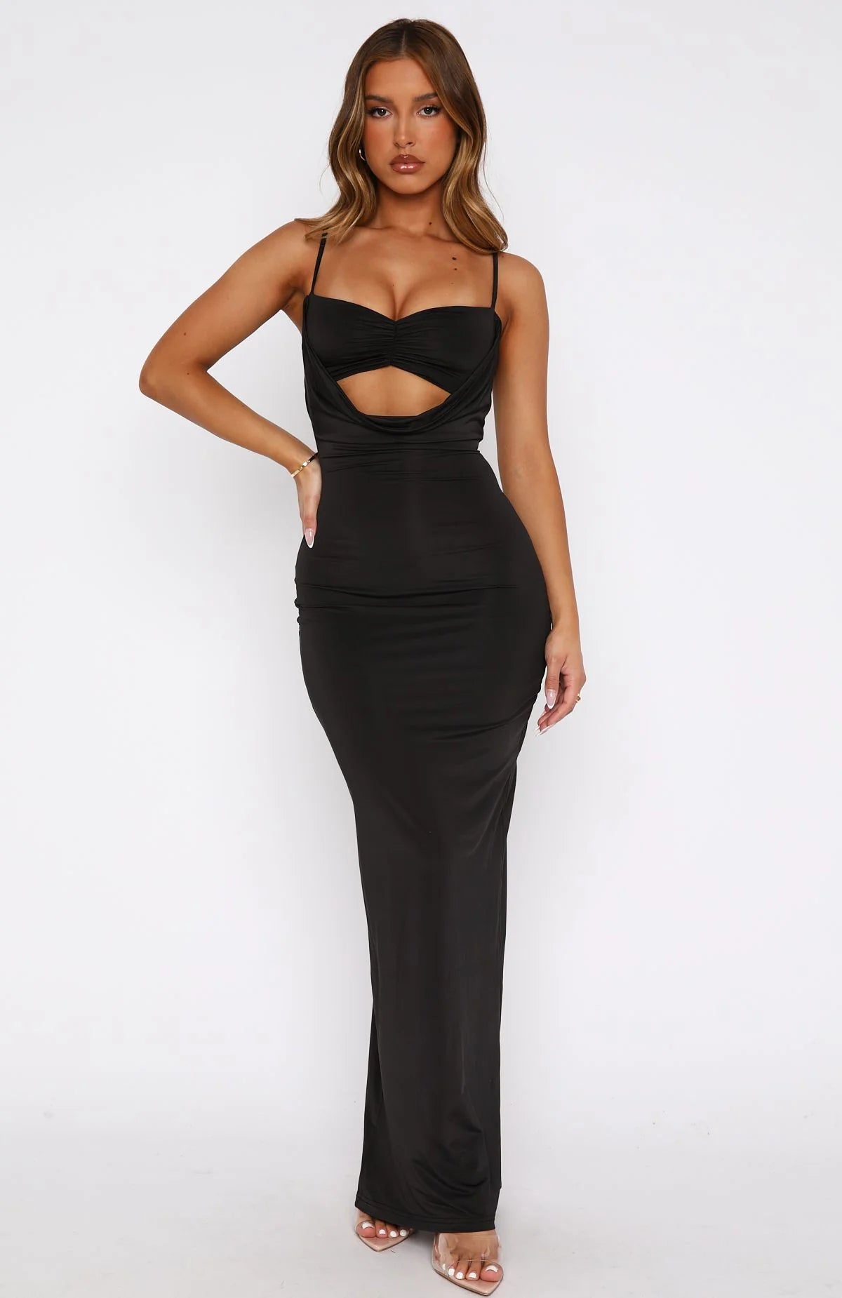 MONACO MAXI VESTIDO - NEGRO