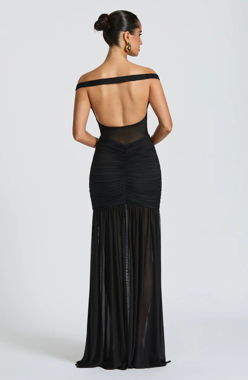 AURORA MAXI VESTIDO - NEGRO