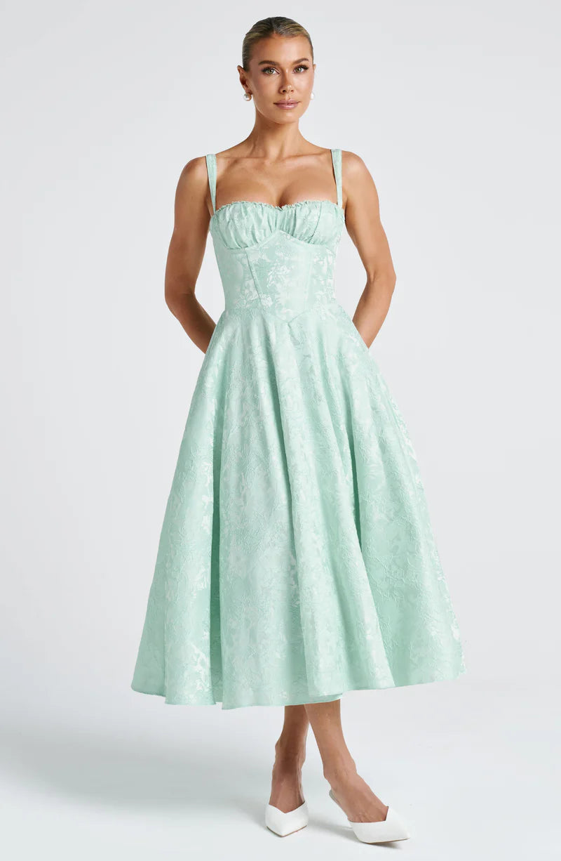 VICTORIA MIDI VESTIDO - VERDE MENTA