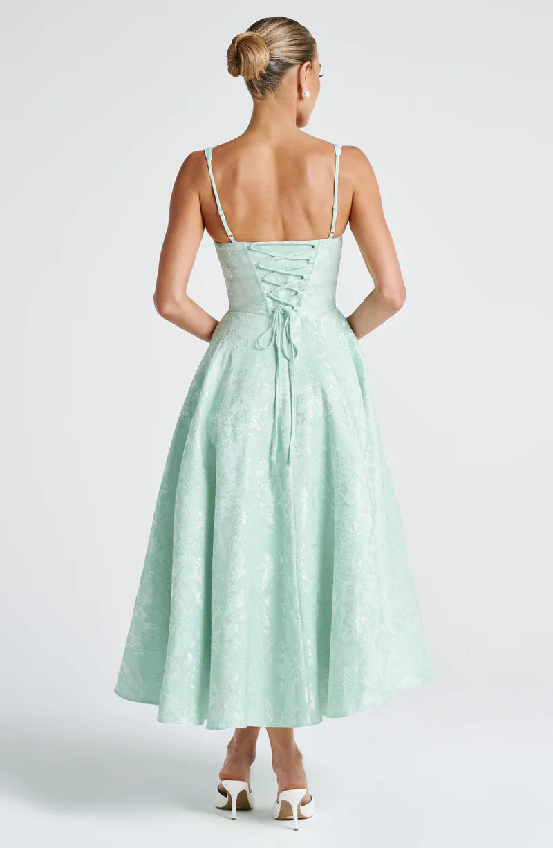 VICTORIA MIDI VESTIDO - VERDE MENTA