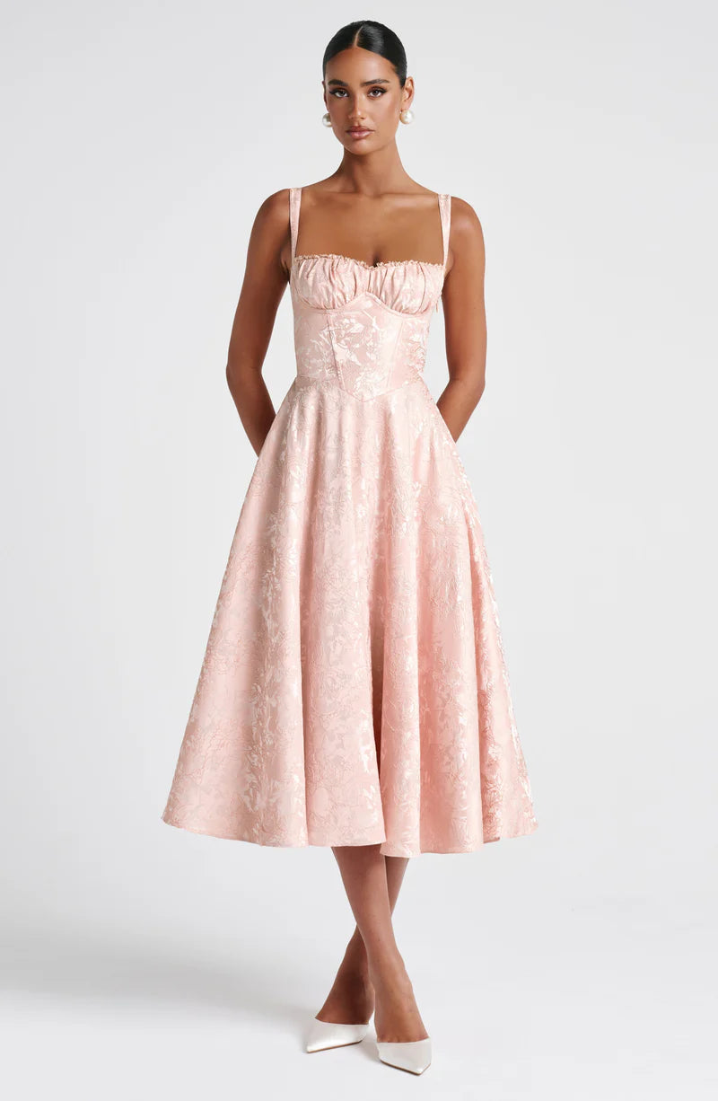 VICTORIA MIDI VESTIDO - ROSA