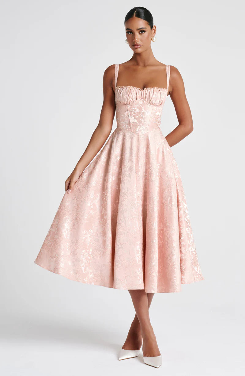 VICTORIA MIDI VESTIDO - ROSA