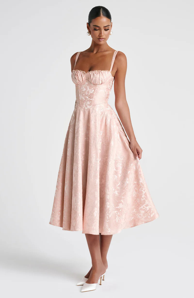 VICTORIA MIDI VESTIDO - ROSA