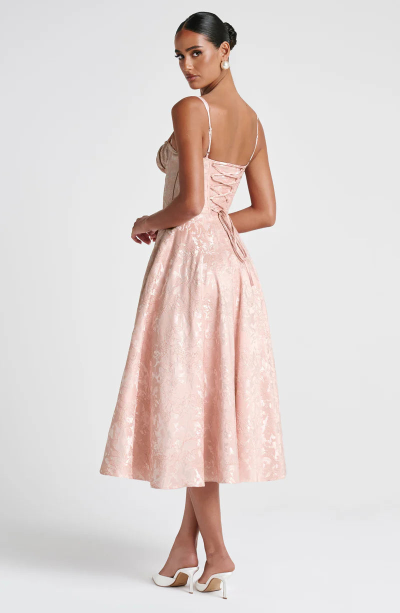 VICTORIA MIDI VESTIDO - ROSA