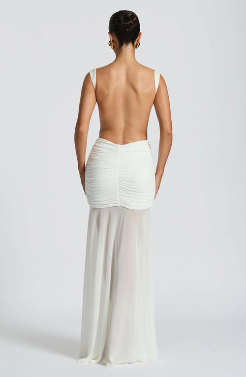 ALESSANDRA MAXI VESTIDO - BLANCO