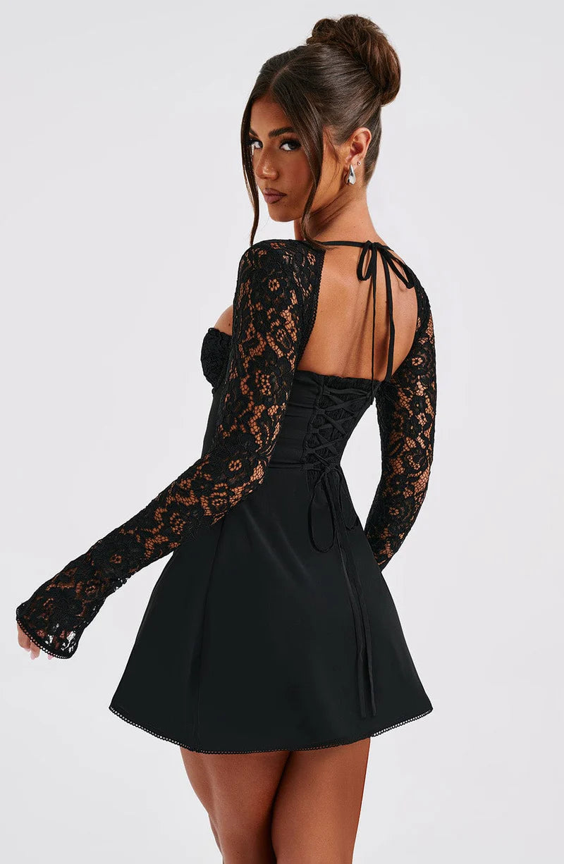 ROSIE MINI VESTIDO - NEGRO