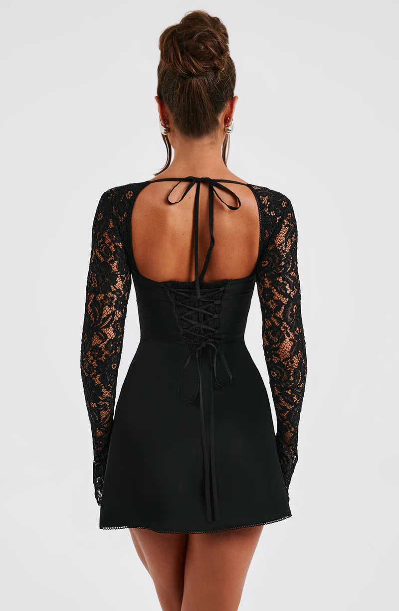ROSIE MINI VESTIDO - NEGRO