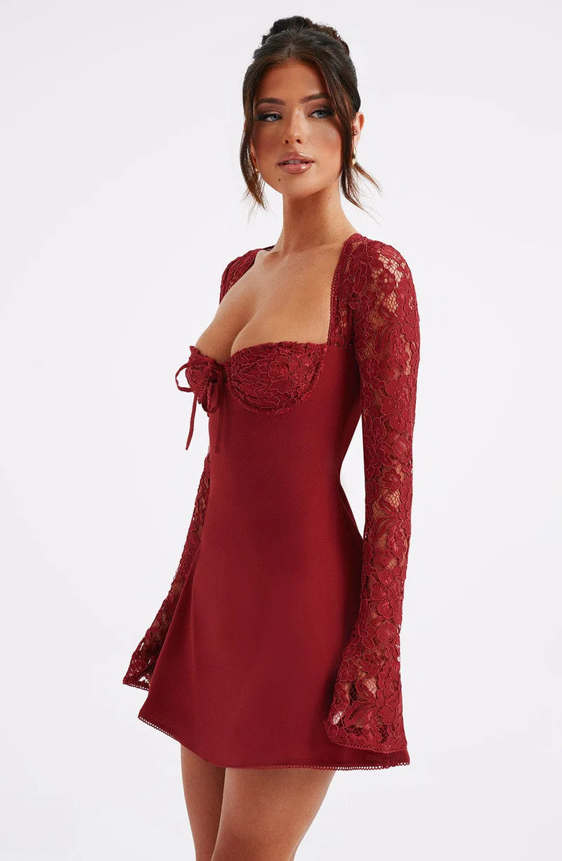 ROSIE MINI VESTIDO - ROJO