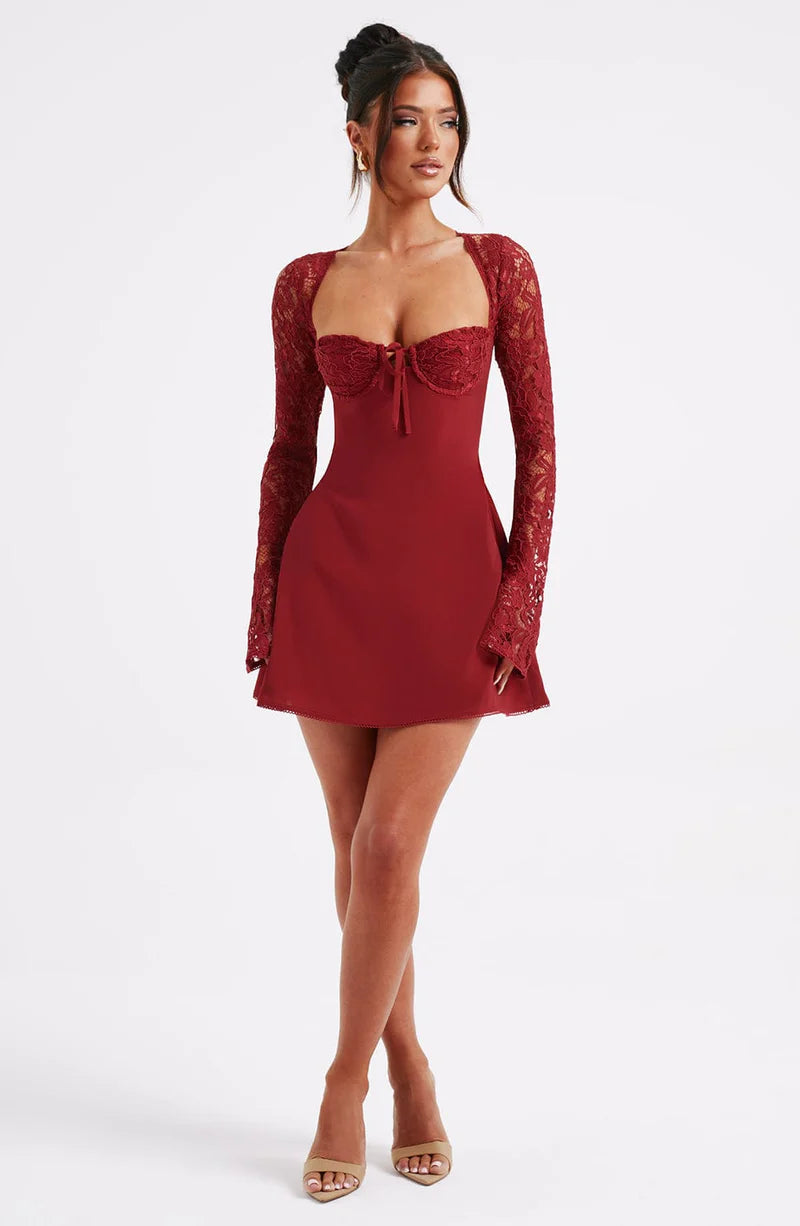ROSIE MINI VESTIDO - ROJO