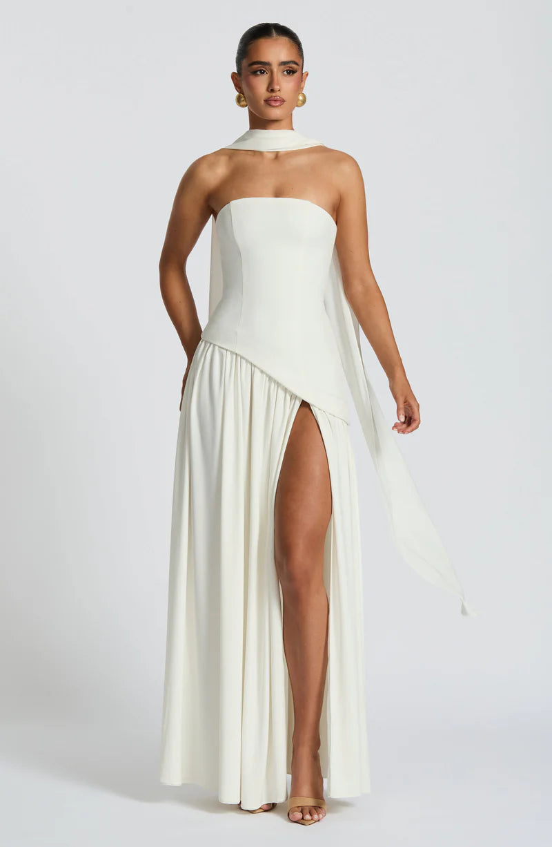 FLORA MAXI VESTIDO - BLANCO