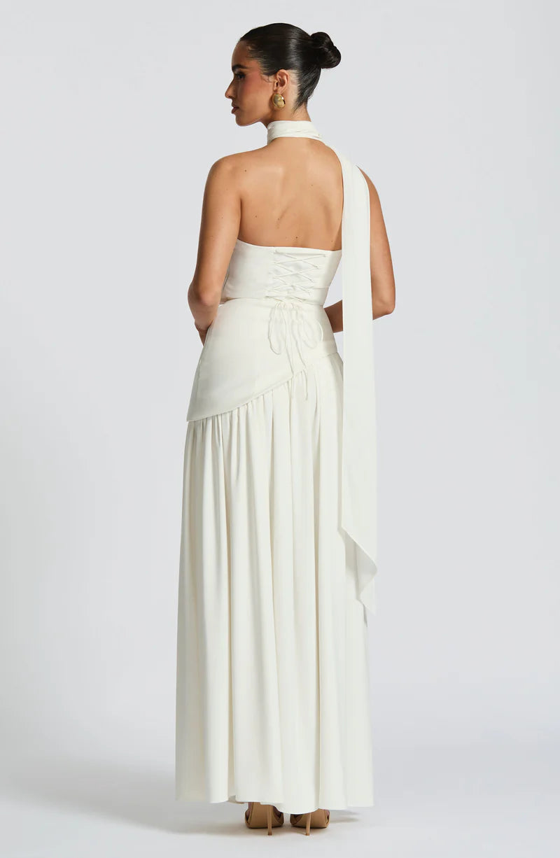 FLORA MAXI VESTIDO - BLANCO