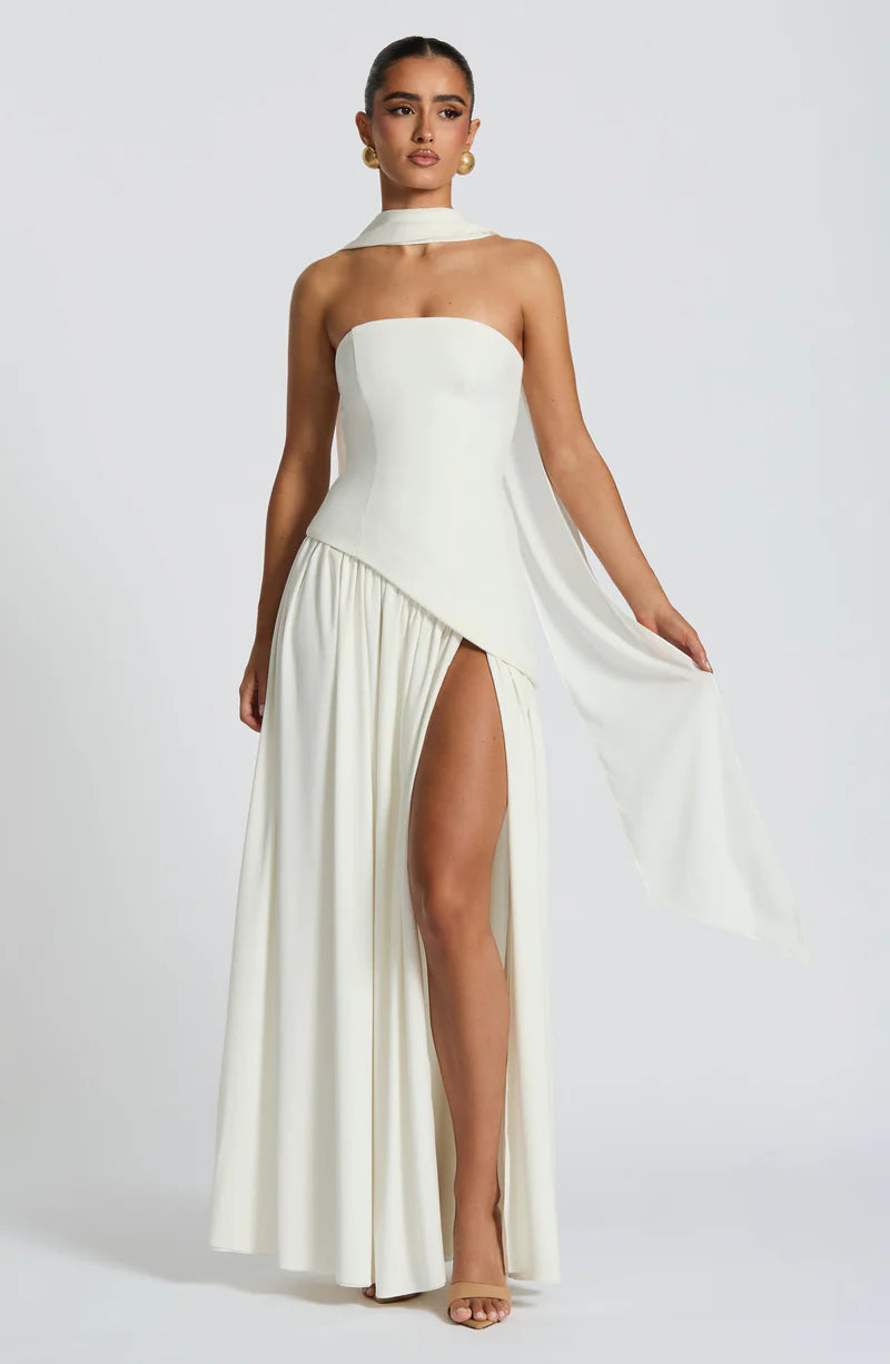 FLORA MAXI VESTIDO - BLANCO