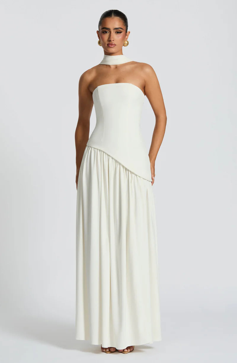 FLORA MAXI VESTIDO - BLANCO
