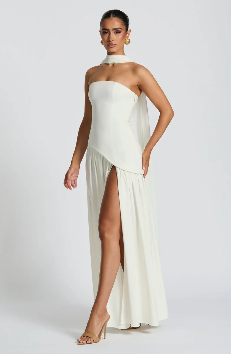 FLORA MAXI VESTIDO - BLANCO