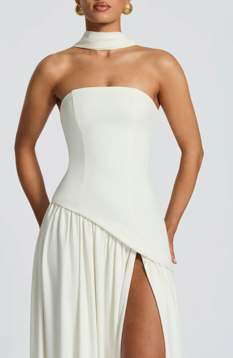 FLORA MAXI VESTIDO - BLANCO