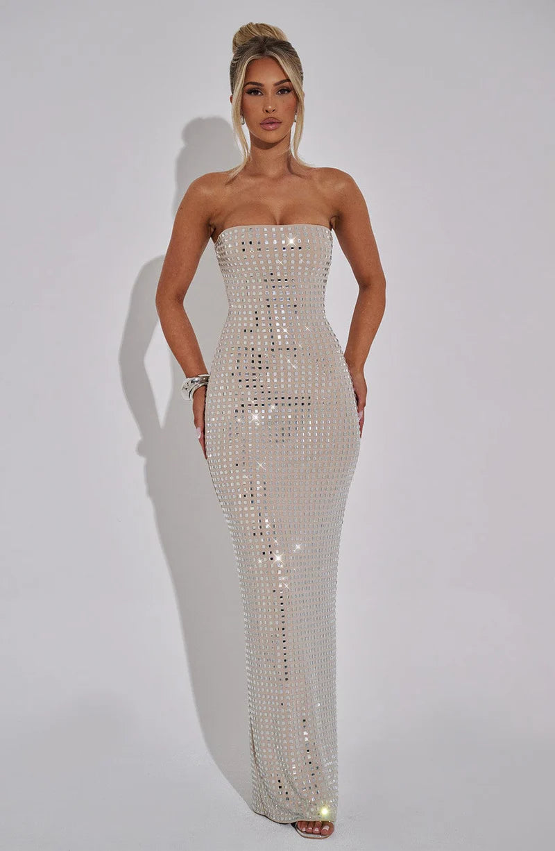 CINDY MAXI VESTIDO - NUDE