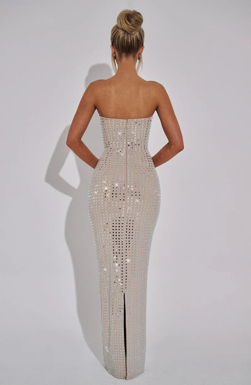 CINDY MAXI VESTIDO - NUDE