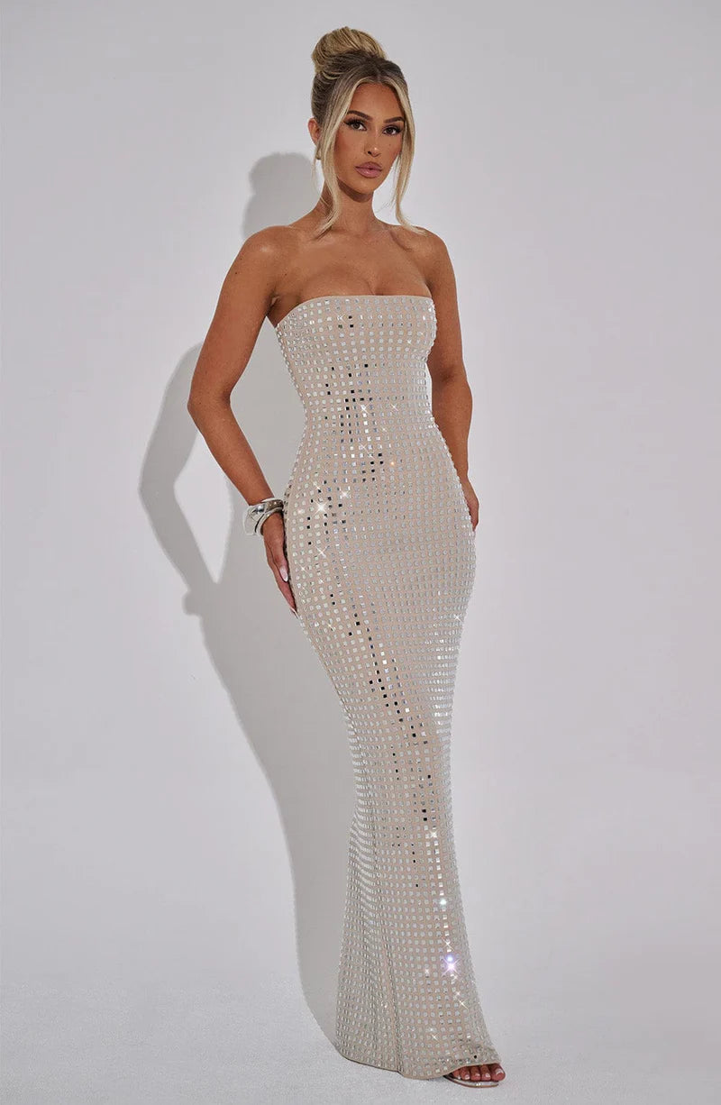 CINDY MAXI VESTIDO - NUDE