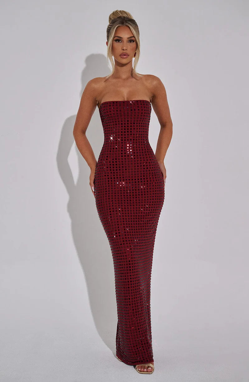 CINDY MAXI VESTIDO - ROJO