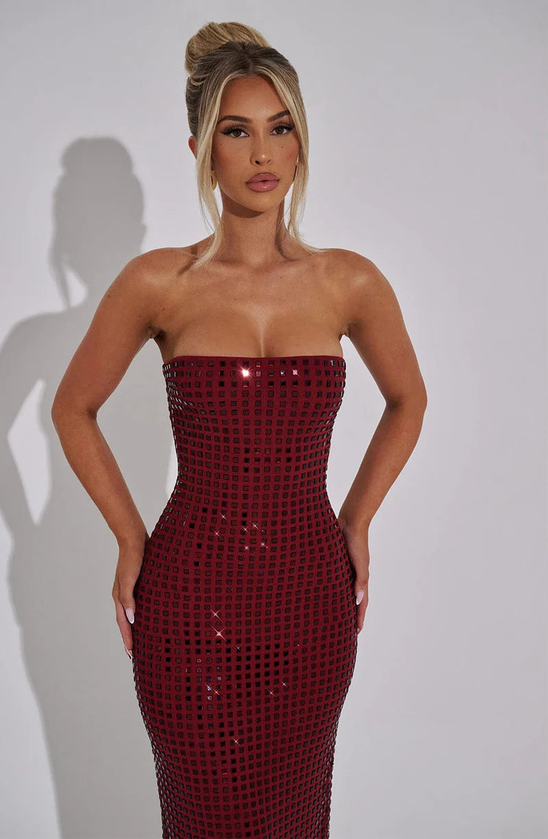 CINDY MAXI VESTIDO - ROJO