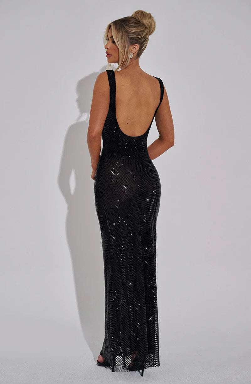 BELLA MAXI VESTIDO - NEGRO