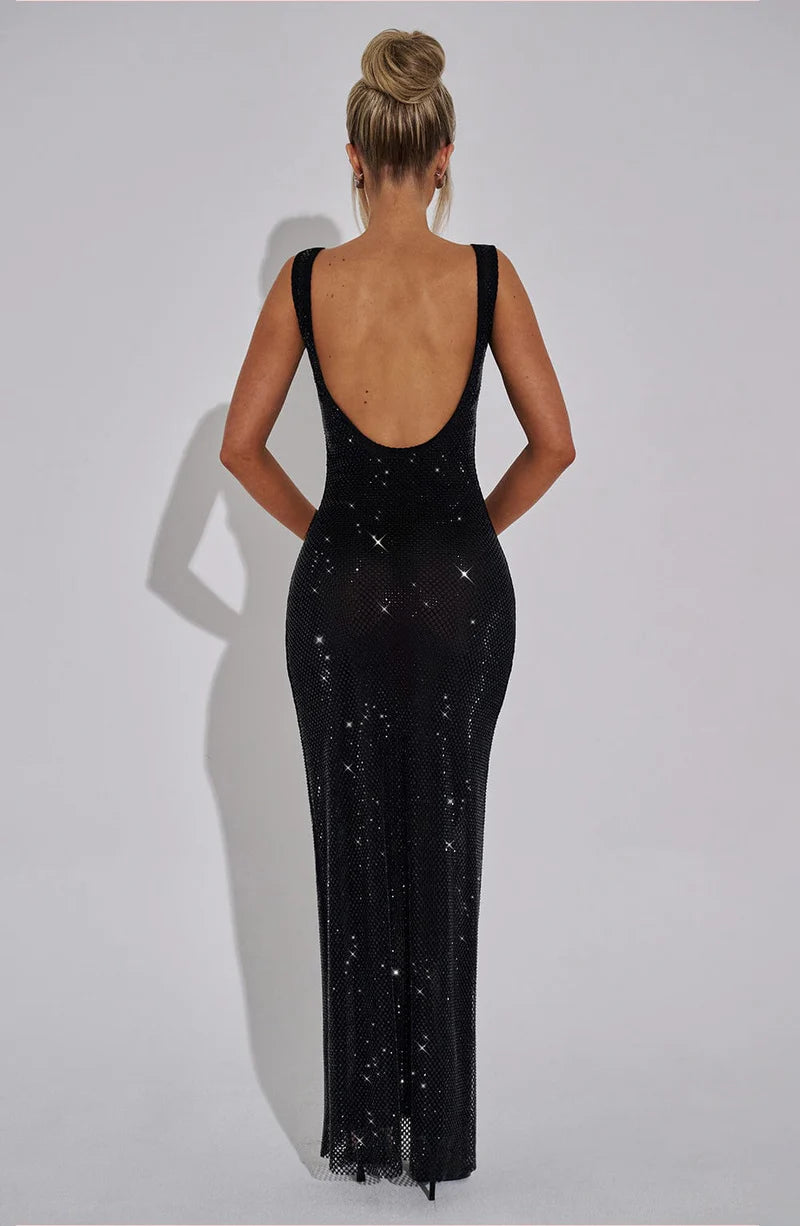 BELLA MAXI VESTIDO - NEGRO