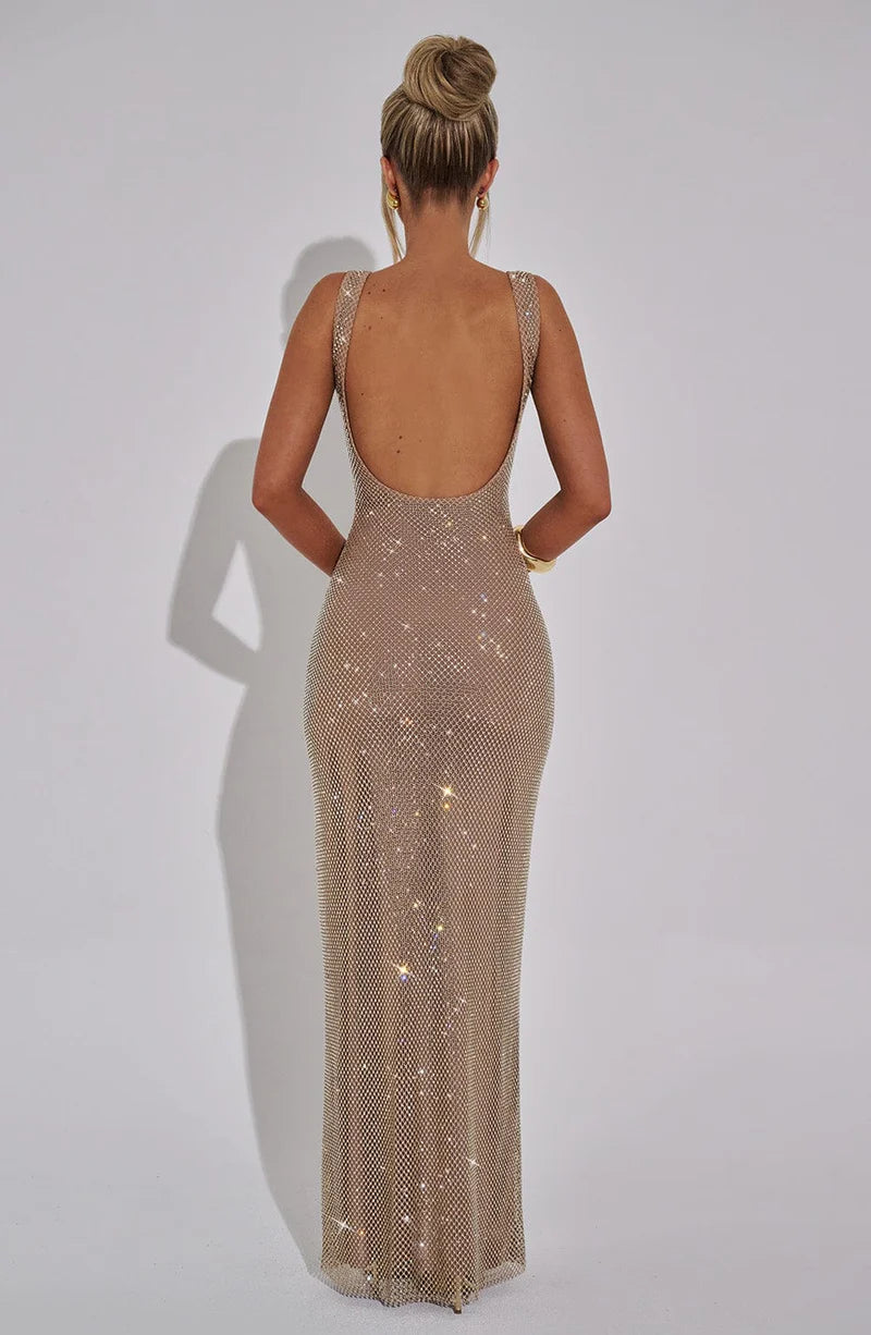 BELLA MAXI VESTIDO - DORADO