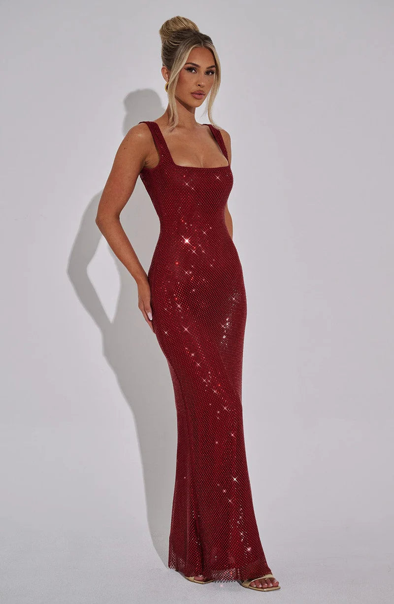 BELLA MAXI VESTIDO - ROJO