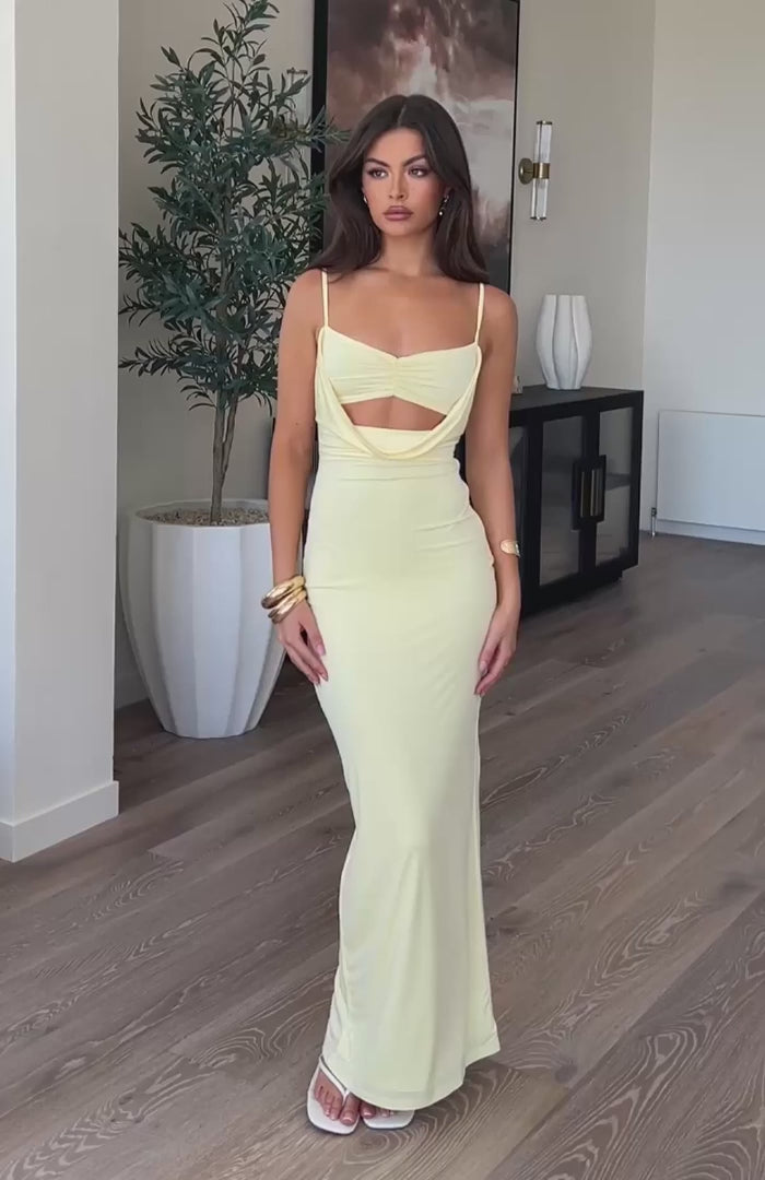 MONACO MAXI VESTIDO - AMARILLO
