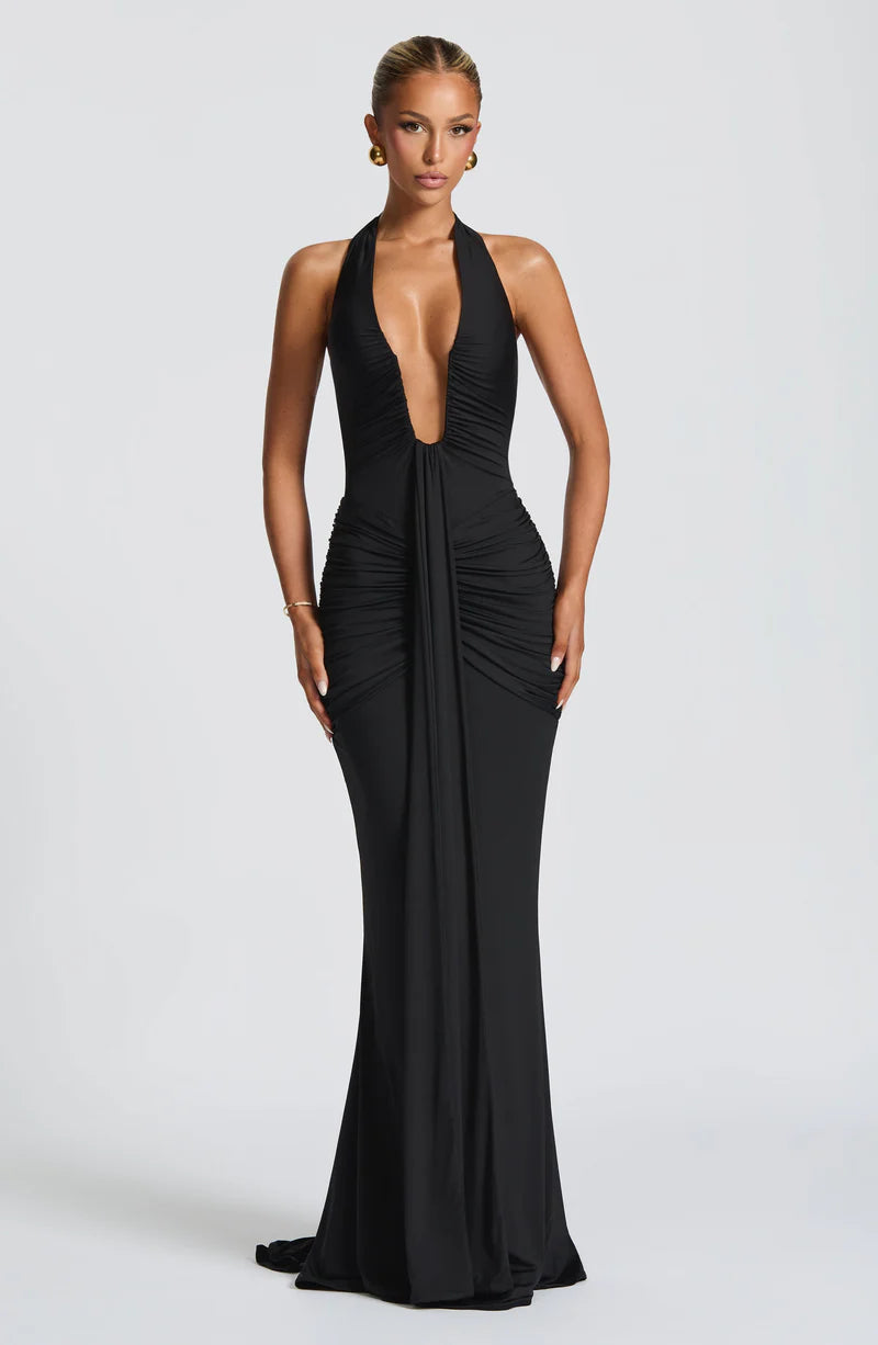 MARIE MAXI VESTIDO - NEGRO