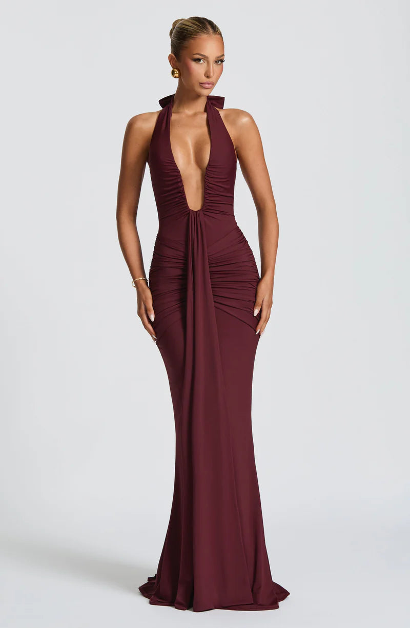 MARIE MAXI VESTIDO - ROJO CHERRY