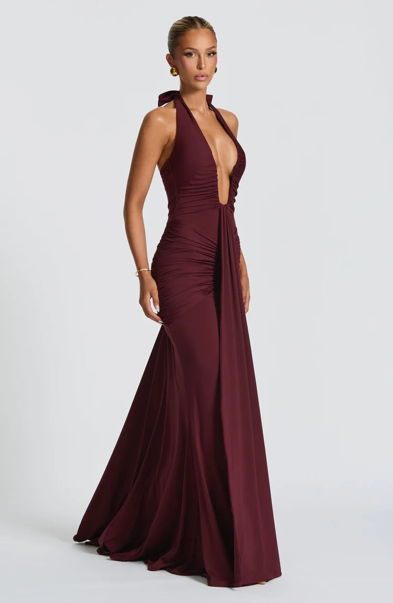 MARIE MAXI VESTIDO - ROJO CHERRY