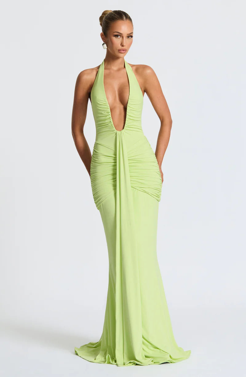 MARIE MAXI VESTIDO - VERDE LIMA