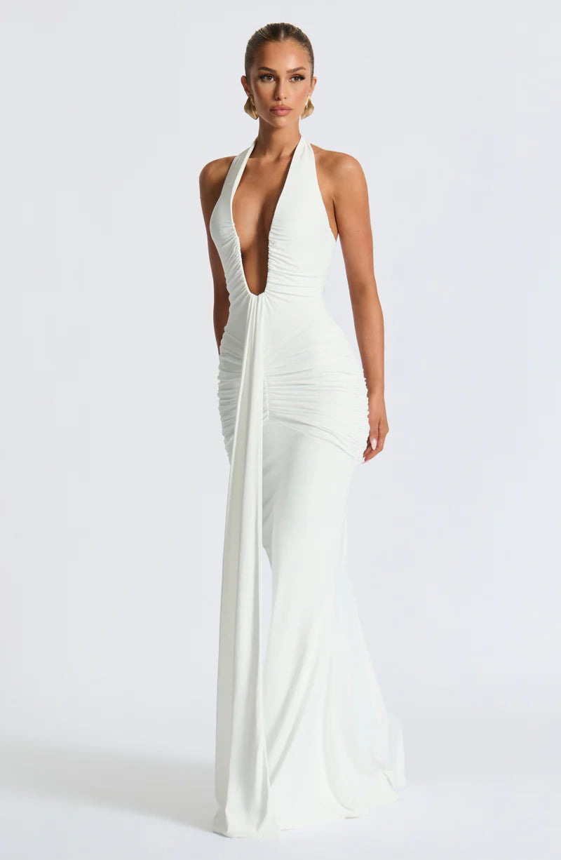 MARIE MAXI VESTIDO - BLANCO