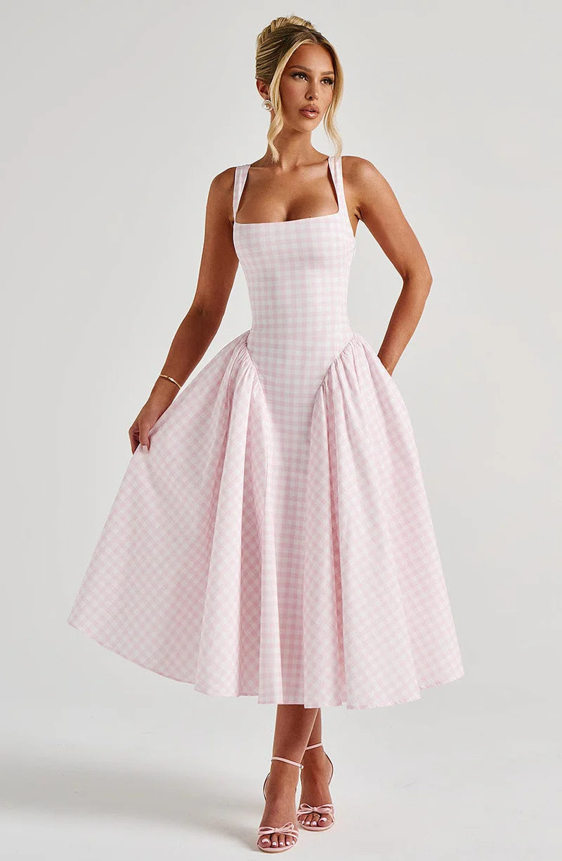 SELENA MIDI VESTIDO - ROSA