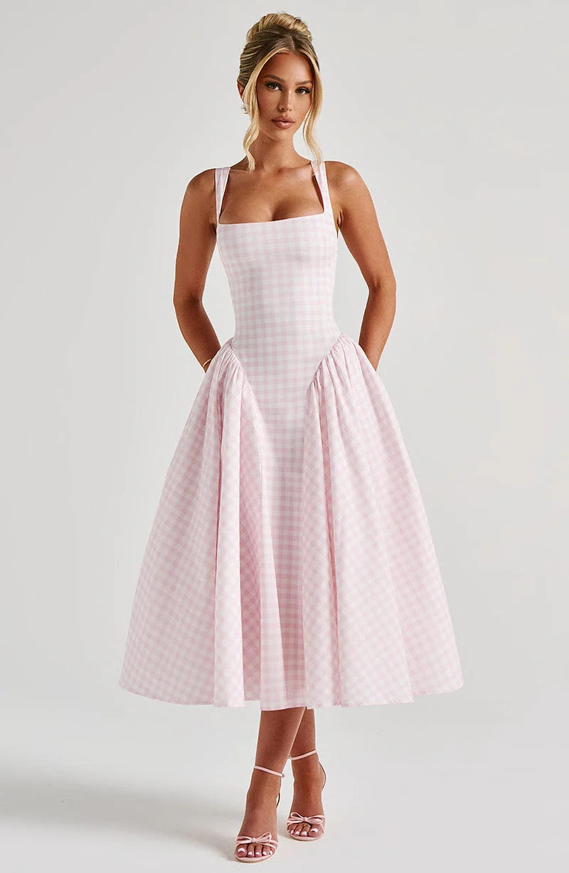 SELENA MIDI VESTIDO - ROSA