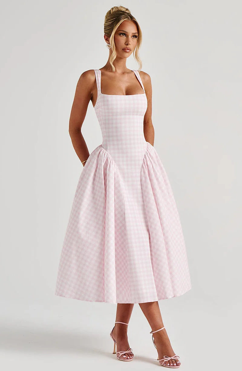 SELENA MIDI VESTIDO - ROSA