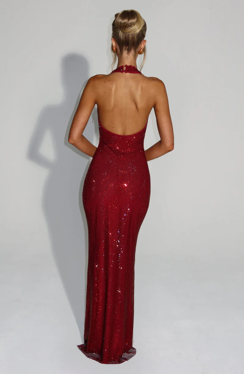 MELANIE MAXI VESTIDO - ROJO
