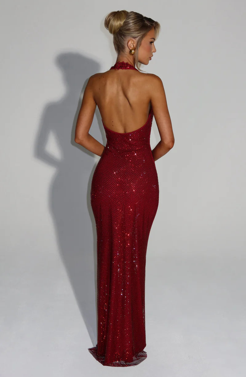 MELANIE MAXI VESTIDO - ROJO