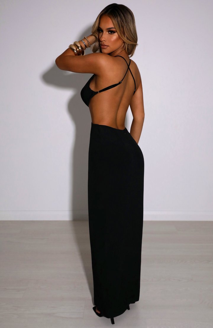 CARMEN MAXI VESTIDO - NEGRO