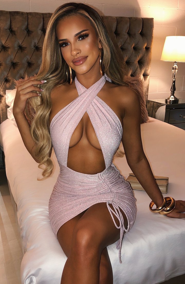 ALEXIA MINI VESTIDO - ROSA BRILLANTE